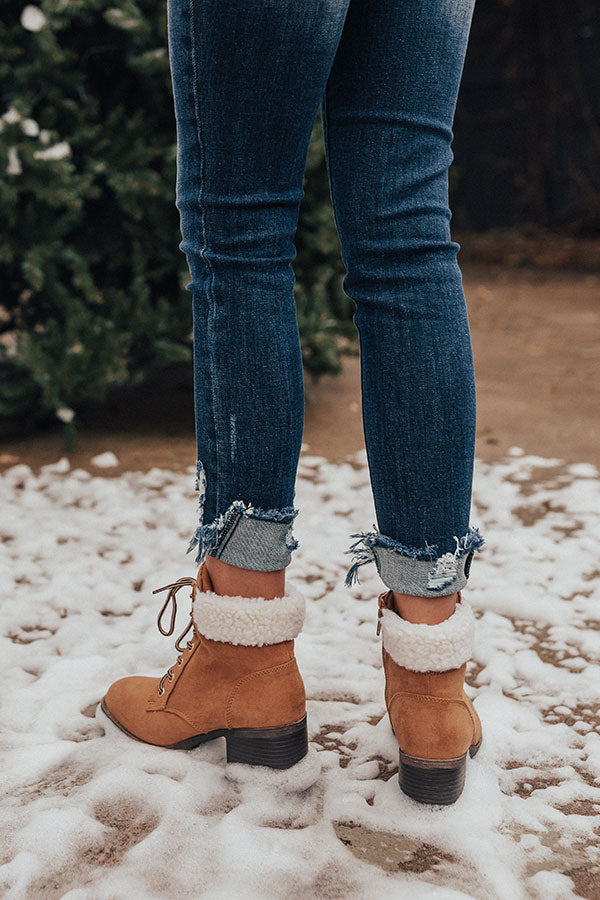 The Brooklyn Faux Suede Boot In Tan Image - 5