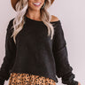 Honey Pie Knit Shift Sweater in Black Image - 1
