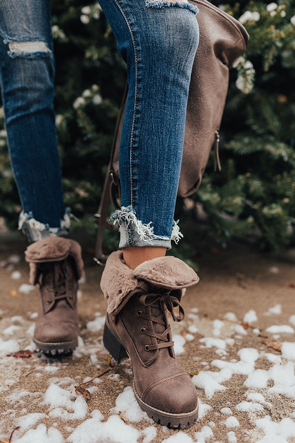 The Arielle Faux Fur Lined Boot In Chesnut Image - 4