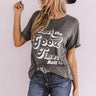 Let The Good Times Roll Boyfriend Tee In Charcoal Image - 1