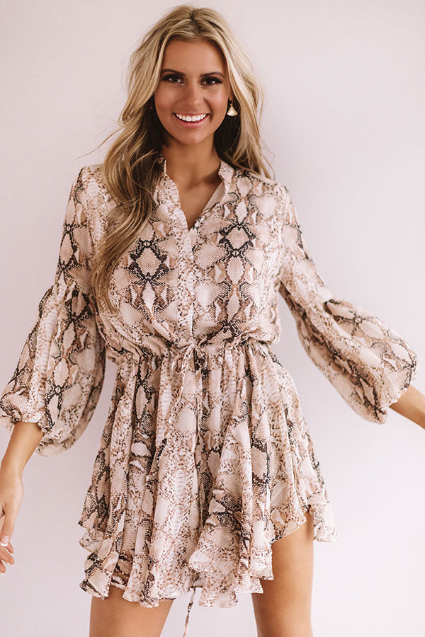 Plan For Fabulous Snake Print Shift Dress Image - 3