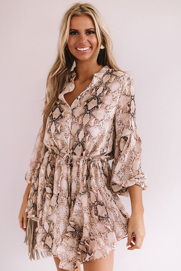 Plan For Fabulous Snake Print Shift Dress Image - 4