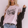 The Johnny Cash Distressed Tee In Dusty Purple Image - 1