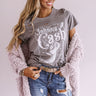 Johnny Cash Distressed Boyfriend Tee In Grey Image - 1