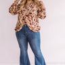 Sugar On Top Floral Shift Top in Beige Curves Image - 1