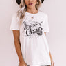 The Johnny Cash Distressed Tee In Ivory Image - 1