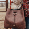 The City Life Faux Leather Tote In Chestnut Image - 1