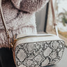 Bliss List Snake Print Crossbody In Grey Image - 1