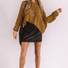 Denver Date Night Cropped Chenille Sweater in Mustard Image - 1