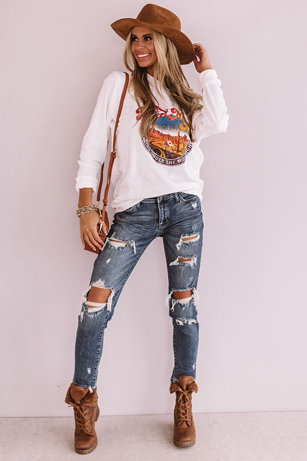 Desert Nights Sweatshirt In White Image - 2