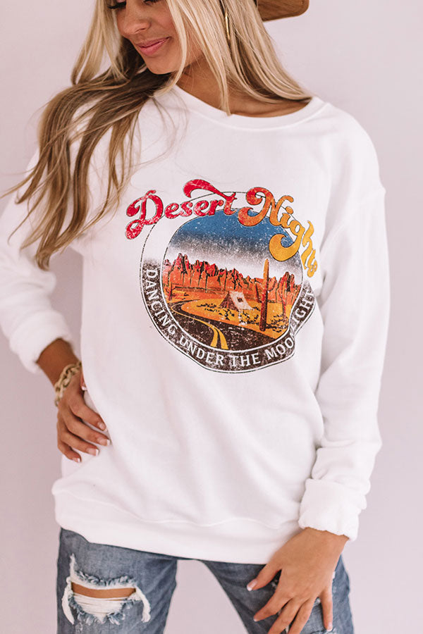 Desert Nights Sweatshirt In White