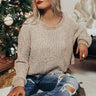 Denver Date Night Cropped Chenille Sweater in Birch Image - 1