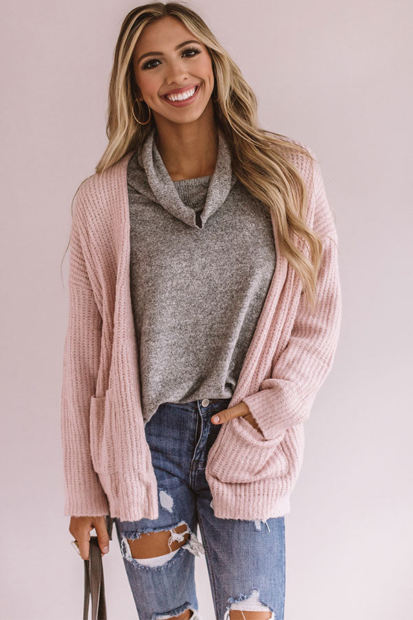 Delightful Dear Knit Cardigan In Pink Image - 5