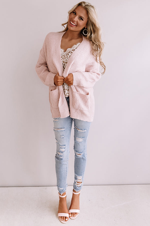 Delightful Dear Knit Cardigan In Pink Image - 3