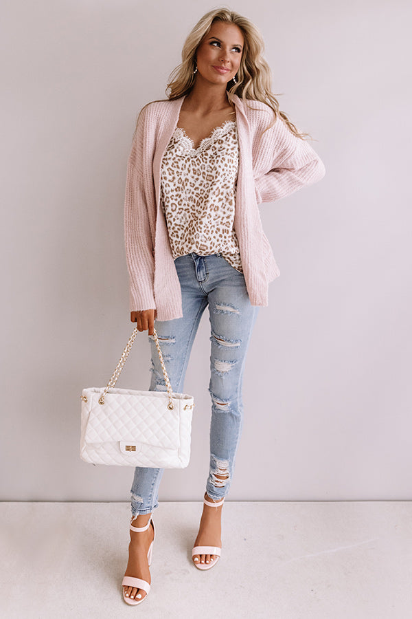 Delightful Dear Knit Cardigan In Pink Image - 1