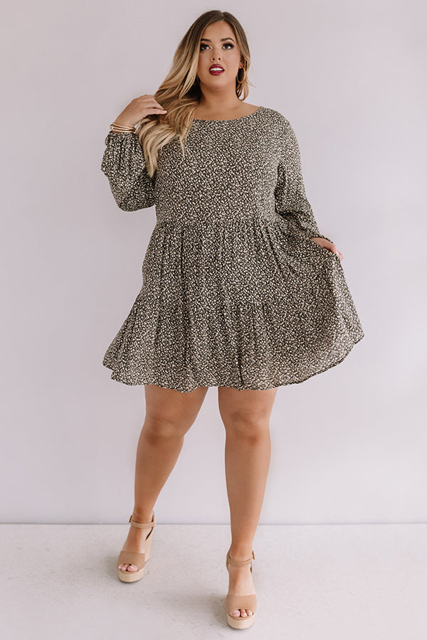 Pralines And Prosecco Shift Dress In Olive Curves Image - 1