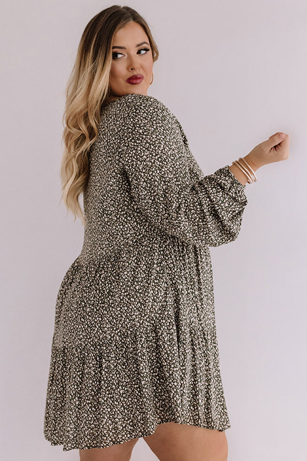 Pralines And Prosecco Shift Dress In Olive Curves Image - 5