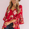 Mind Your Style Floral Shift Top In Raspberry Image - 1