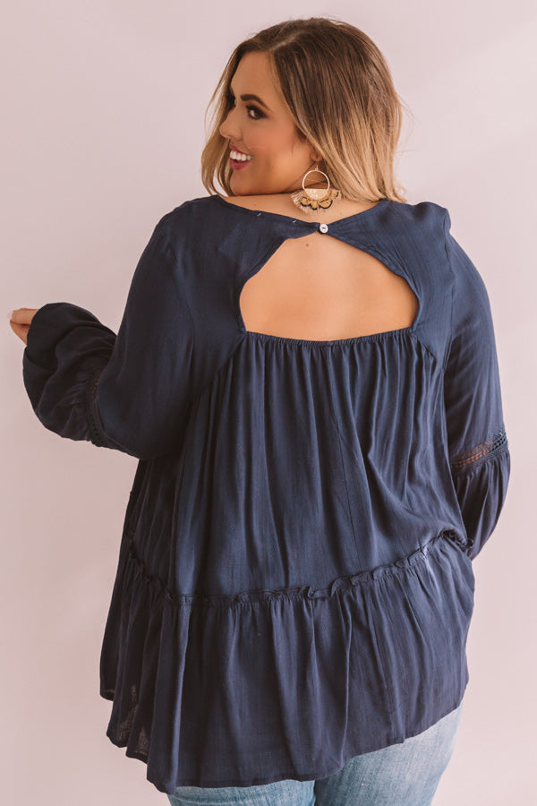 The Best Intentions Shift Top In Navy Curves Image - 5