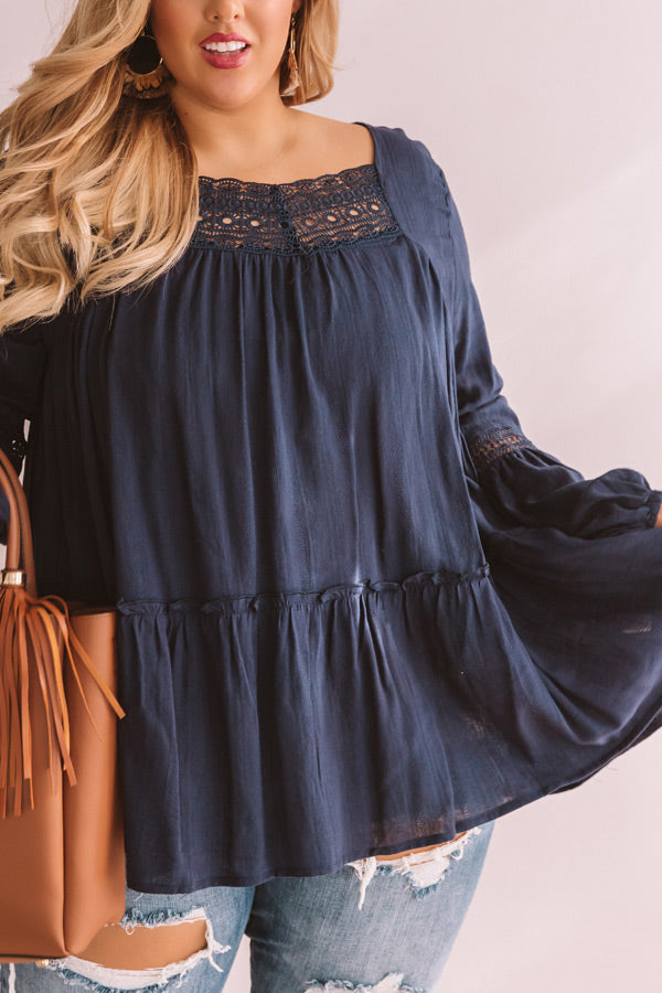 The Best Intentions Shift Top In Navy Curves Image - 3