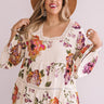 Bold And Blissful Floral Shift Top In Cream  Curves Image - 1