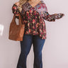 Moment Of Bliss Floral Shift Top In Windsor Wine  Curves Image - 1