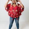 Mind Your Style Floral Shift Top In Raspberry Curves Image - 1