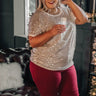 Sparkling Personality Sequin Shift Top in Champagne Curves Image - 1