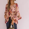 Bold And Blissful Floral Shift Top In Blush Image - 1