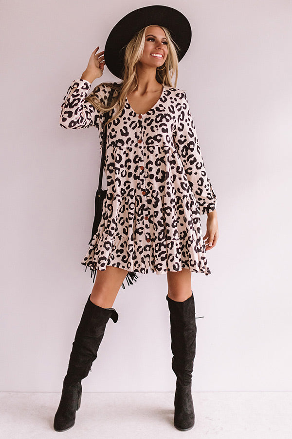 Cute And Cordial Leopard Babydoll Dress Image - 1