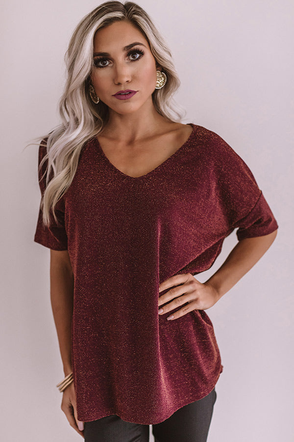 Cause For Applause Shift Top In Crimson main image 1