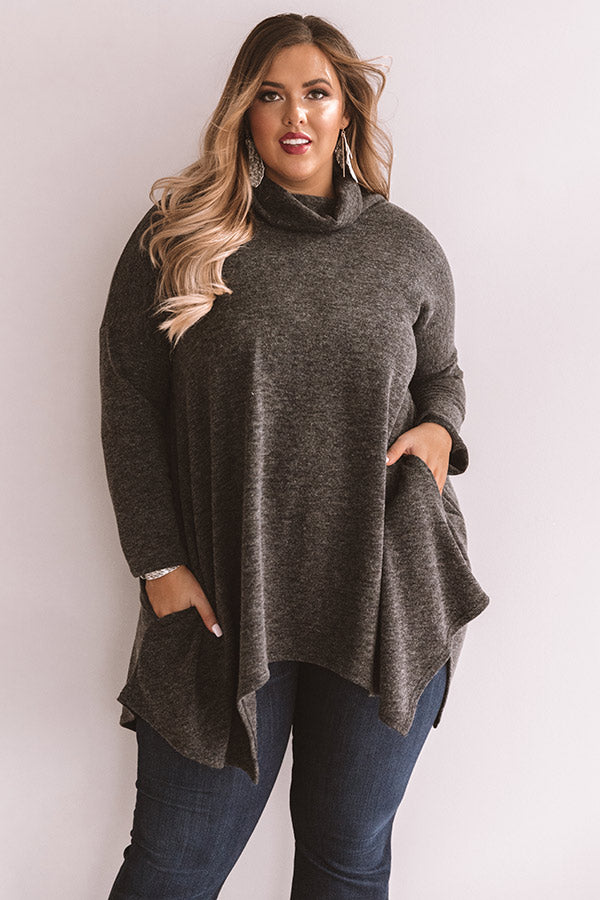 Favorite Season Of All Tunic Sweater In Black  Curves Image - 3