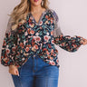 Sugar On Top Floral Shift Top in Navy Curves Image - 1