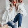 Cinnamon Sugar Kisses Fringe Sweater In White Image - 1