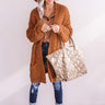 Bombshell Snuggles Knit Cardigan In Cinnamon Image - 1