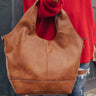 The Real Deal Faux Leather Tote In Cinnamon Image - 1