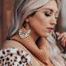 Cocoa Occasion Leopard Earrings In Ivory Image - 1