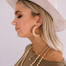 New Heights Snake Print Hoop Earrings In Beige Image - 1