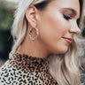 Irresistibly Yours Leopard Hoop Earrings In Brown Image - 1