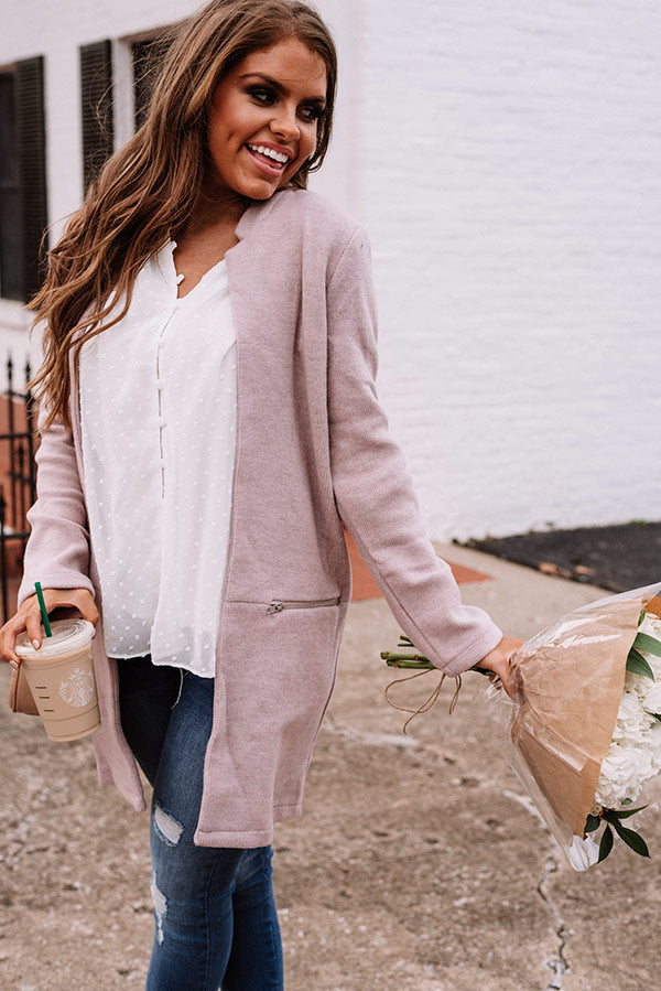 Snuggled In The City Lightweight Jacket In Lavender Image - 2