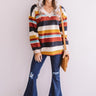 Bliss By The Fire Stripe Sweater In Red Image - 1