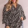 Leave Her Wild Button Up Top In Black  Curves Image - 1