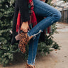 The Mallory Faux Suede Leopard Bootie Image - 1