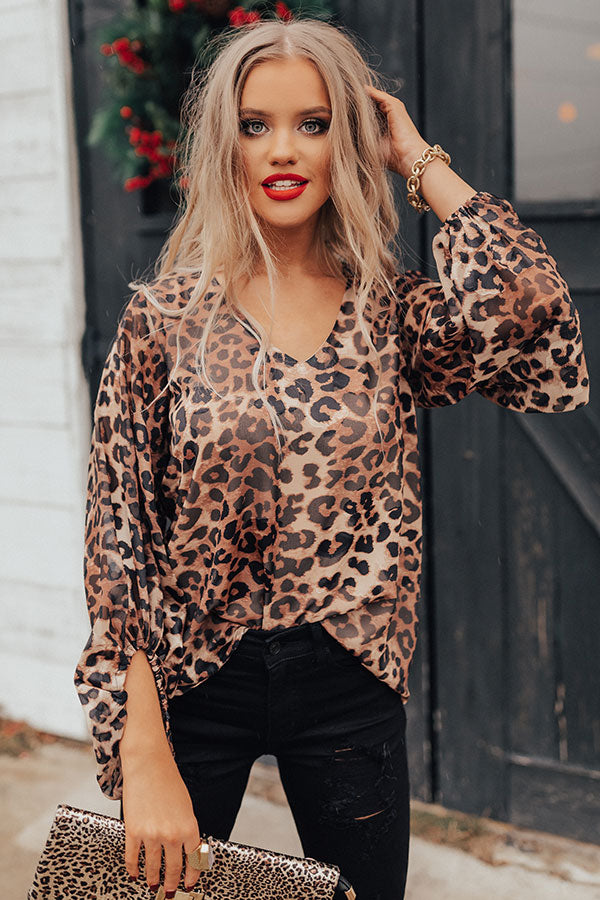Object Of Affection Leopard Shift Top Image - 3