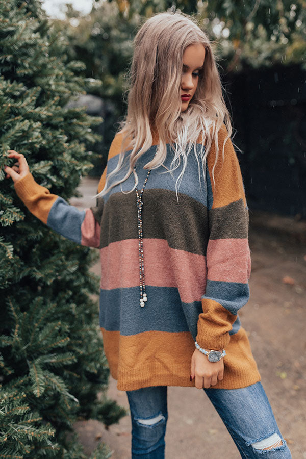 Skis Please Color Block Tunic Sweater in Riverside • Impressions Online ...