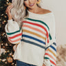 Cuddle Crush Knit Striped Sweater Image - 1