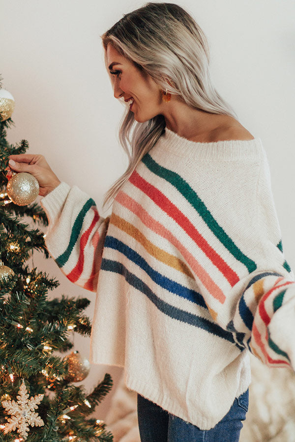 Cuddle Crush Knit Striped Sweater Image - 2