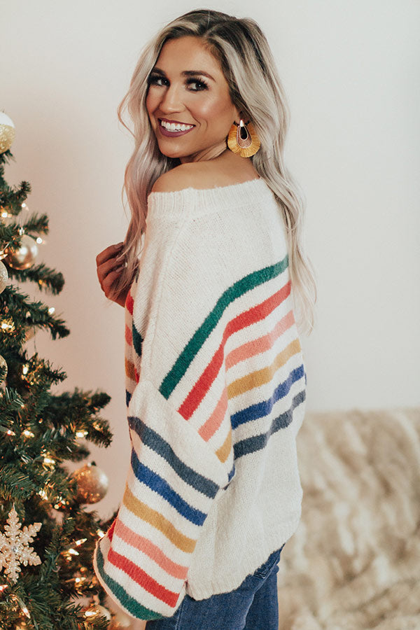 Cuddle Crush Knit Striped Sweater Image - 3