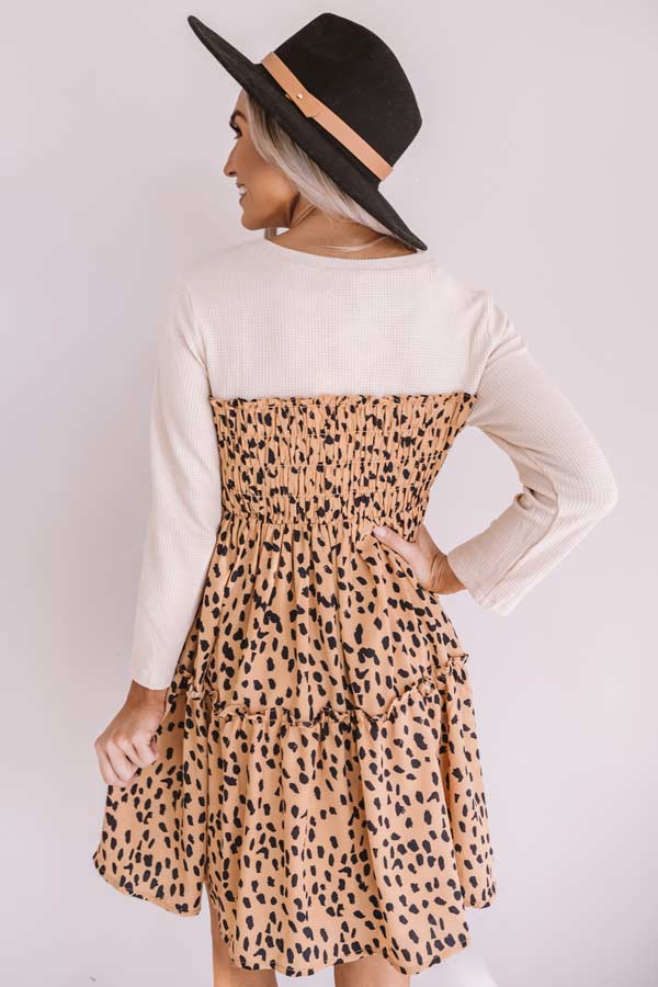 Showing Up Chic Leopard Shift Dress Image - 4