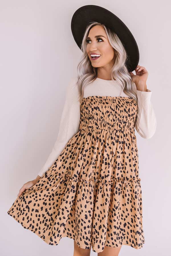 Showing Up Chic Leopard Shift Dress Image - 1
